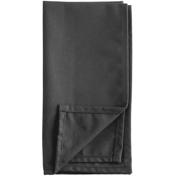 NAPKIN 20X20 BLACK SPUN POLY